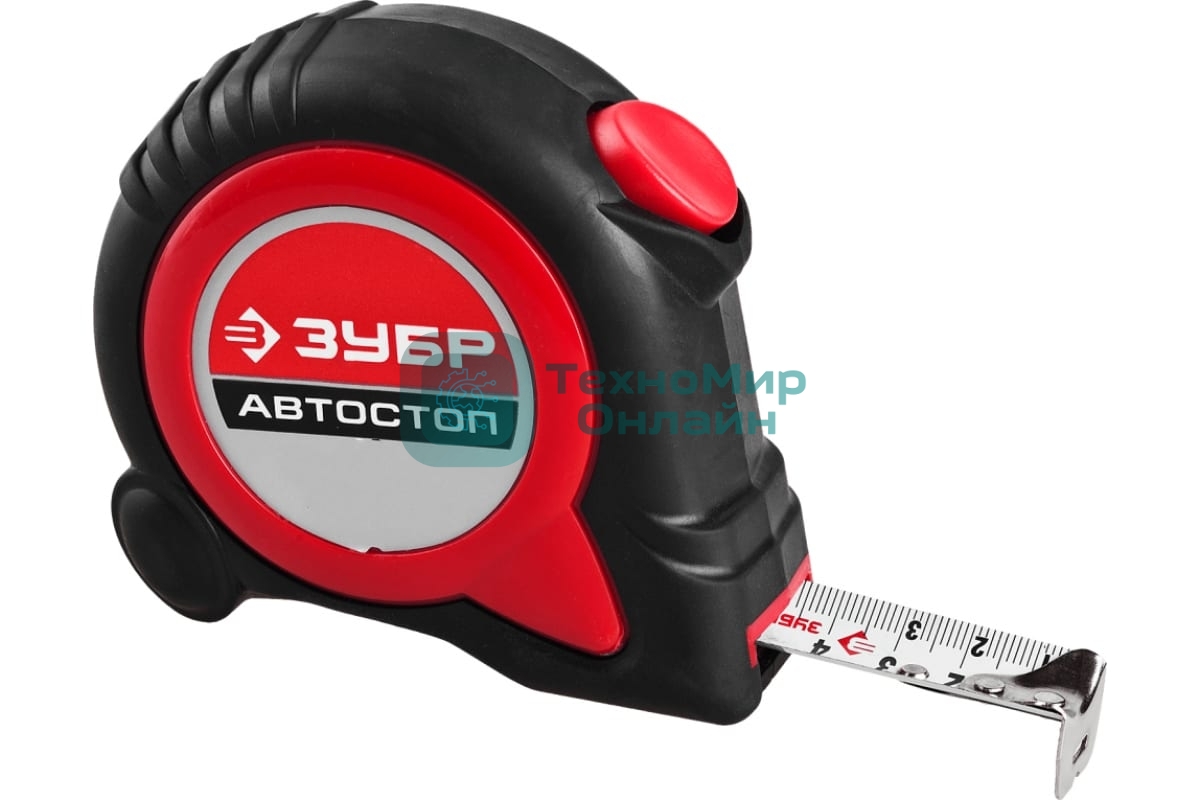 Рулетка с автостопом Зубр Автостоп 5м х 25мм