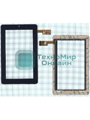 Сенсорное стекло (тачскрин) TPC0069 VER5.0 (188х114), черное