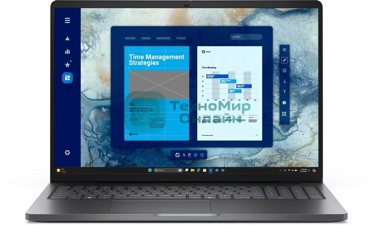 Ноутбук Dell Pro 16 Core Ultra 7 255U 16Gb SSD 1Tb Intel Graphics 16