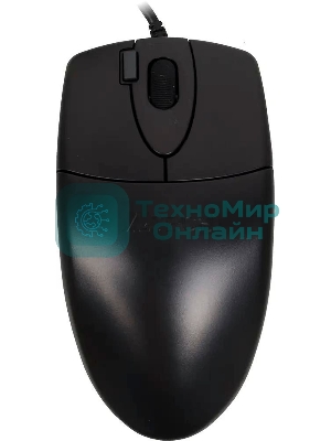 Мышь проводная A4Tech OP-620D черный, 1000 dpi, USB, кнопки - 4