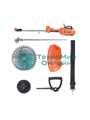 Триммер электрический PATRIOT ET 1202, мощность 1200Вт; разъемная штанга; гибкий вал; защита от перегрева; плавный пуск; полуавтоматическая катушка и 3Т диск в комплекте