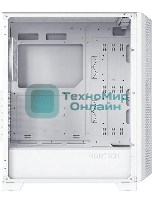 Компьютерный корпус Montech SKY ONE Lite белый без БП ATX 3x120mm 2xUSB3.0 1xUSB3.1 audio bott PSU