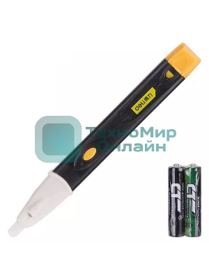 Бесконтактный детектор напряжения Deli DL8008 (90-1000В, функция фонарика, батарейки в комплекте)