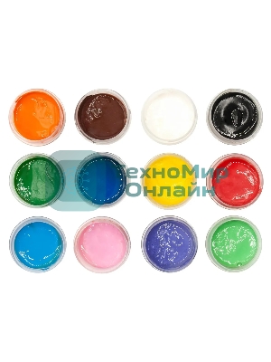 Гуашь Silwerhof Монстрики, 12 цветов, баночка, 20 мл, картонная коробка