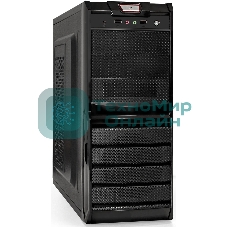 Компьютерный корпус Miditower ExeGate XP-329S-UNS350 (ATX, БП UNS350 с вент. 12см, 2*USB, аудио, черный)