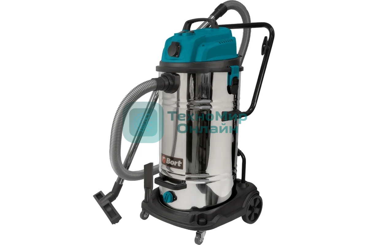 Строительный пылесос Bort BSS-2260-Twin 2200Вт (уборка: сухая/влажная) синий
