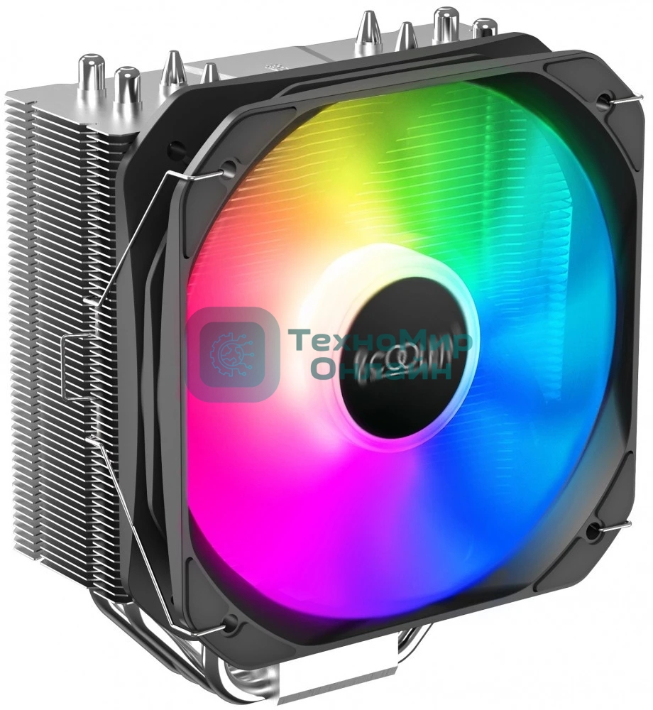 Кулер PCCooler GI-Paladin 400 ARGB S115X/1200/AM4 (24 шт/кор, TDP 200W, 130мм PWM ARGB FAN, 4 тепловые трубки 6мм, 800-1600RPM, 18-28,6dBa)
