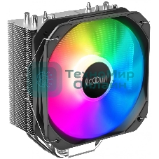 Кулер PCCooler GI-Paladin 400 ARGB S115X/1200/AM4 (24 шт/кор, TDP 200W, 130мм PWM ARGB FAN, 4 тепловые трубки 6мм, 800-1600RPM, 18-28,6dBa)