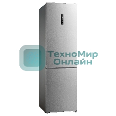 Холодильник Korting KNFC 62012 X нержавеющая сталь двухкамерный 256/104л морозилка снизу, No Frost