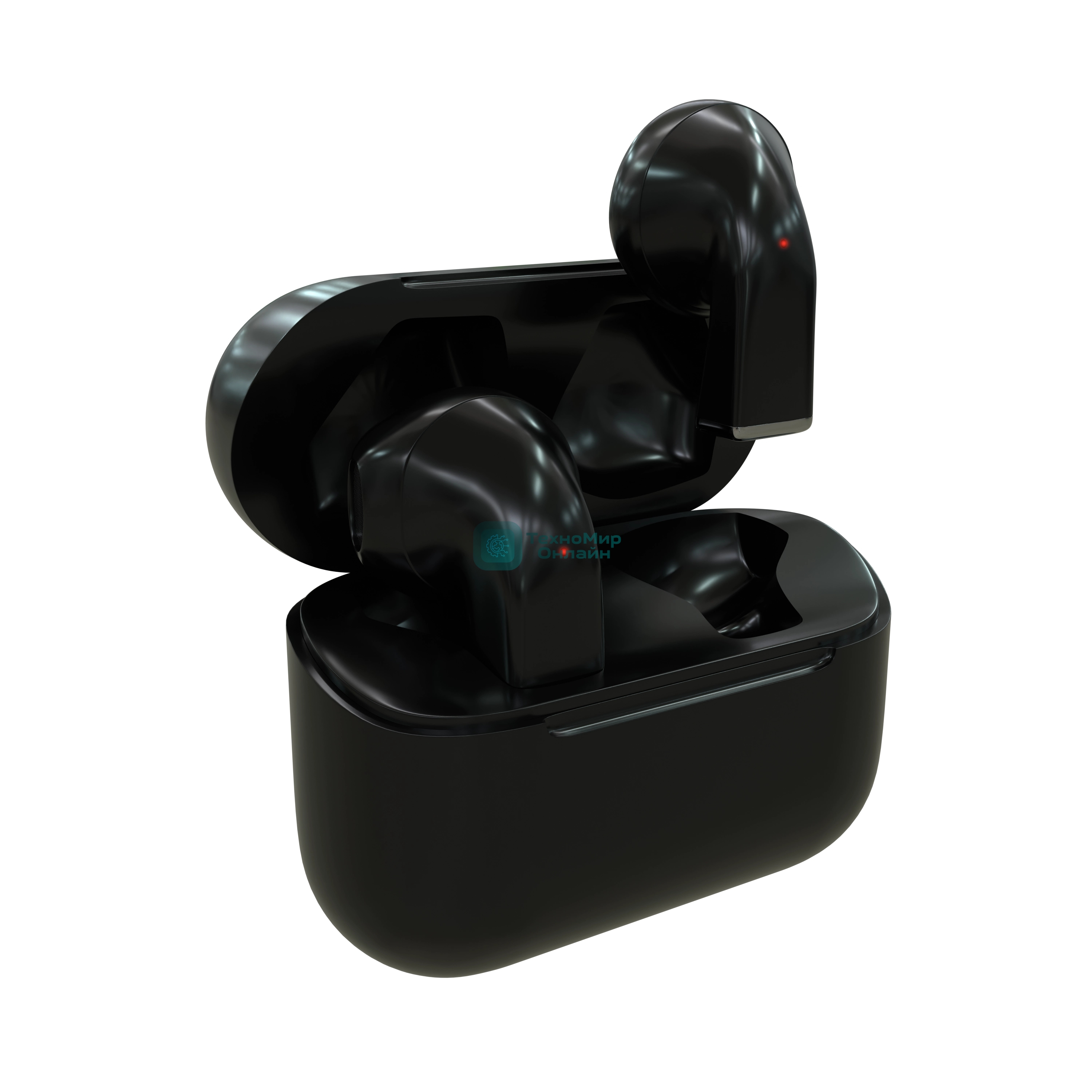 Наушники TWS More Choice БВ06 черный, вкладыши, Bluetooth, сенсорное управление, до 4 ч