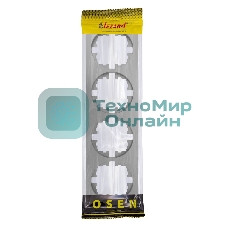 Рамка 4-м OSEN горизонт. квадрат серый матовый LEZARD 743-7400-149