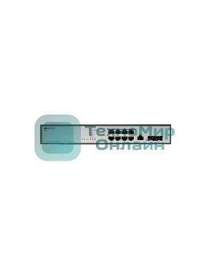 Коммутатор Managed L2 Switch 8x1000Base-T, 2x1000Base-X SFP, RJ45 Console, 19