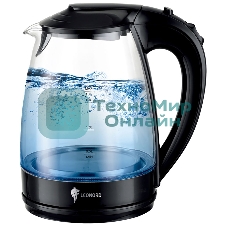 Чайник электрический LEONORD LE-1514 1,7 л, 2200 Вт, стекло/пластик, черный