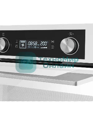 Шкаф духовой электрический Maunfeld AEOH60102W, 60л, дверца с 3 стеклами, белый