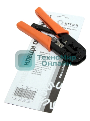 Монтажный инcтрумент 5bites Клещи LY-T568R обжимные для 8Р8С/RJ46, 6P6C/RJ12, 6P4C/RJ11 с фиксатором