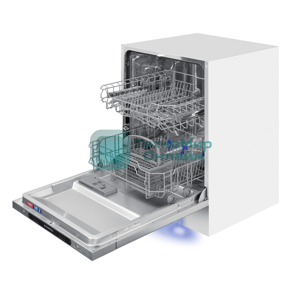 Встраиваемая посудомоечная машина Maunfeld MLP6242G02 Light Beam, серебристый, 59.8 см, 12 компл., 49 дБ, класс A++