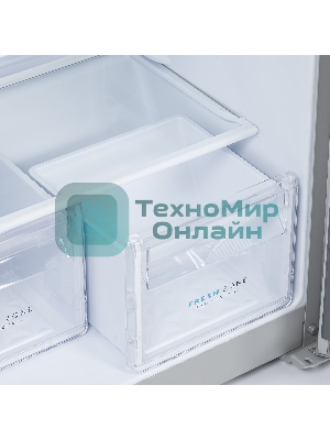 Холодильник Бирюса M553 металлик двухкамерный 160/70л морозилка сверху автоматическое оттаивание
