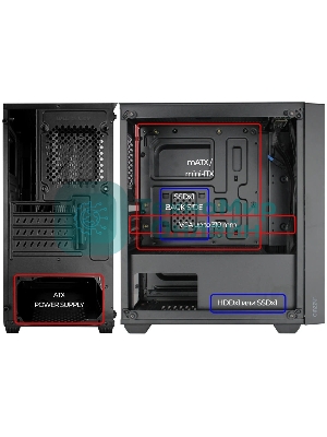 Компьютерный корпус Ginzzu CL550 mATX