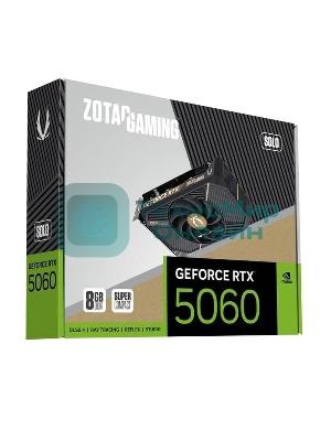 Видеокарта Zotac RTX 5060 SOLO 8Gb GDDR7 128bit 3xDP HDMI 1FAN LITE PACK