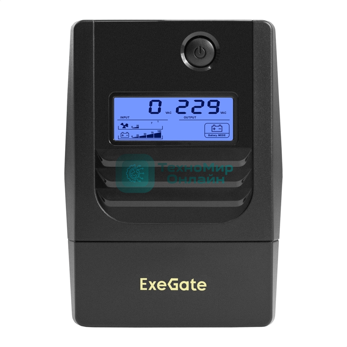 Источник бесперебойного питания ExeGate Smart LB-450.LCD.AVR.4C13 (450VA/270W, LCD, AVR, 4*C13, батарея 12V 4.5Ah, Black)