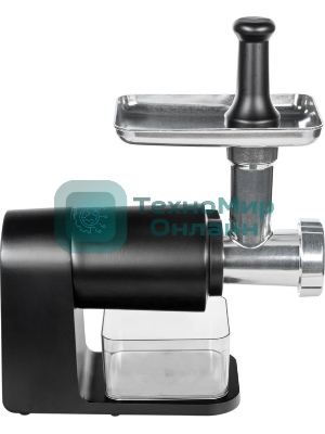 Мясорубка электрическая Hiberg MG 990 B черный, 2000 Вт, 2.0 кг/мин, реверс, защита от перегрузки, насадки - 6