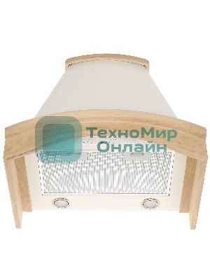 Вытяжка каминная Elikor Ротонда 60П-1000-П3Д бежевый, 60 см, 1000 куб. м/ч, 56 дБ