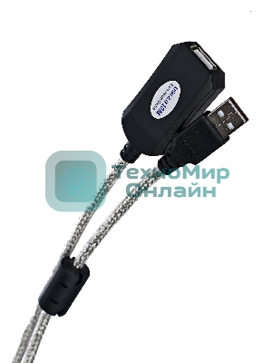 Кабель AM/AF USB2.0 10м AOpen удлинитель активный(с усилителем) USB2.0-repeater, ACU823-10M