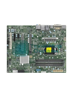 Материнская плата Supermicro MBD-X12SAE-B, LGA 1200, Intel W480, 4xDDR4, 4xSATA, 2xM.2, 3xPCIe 3.0 (x16, x16, x1), 1xDP, 1xHDMI, 1xDVI-D, 2xUSB-A 2.0, 2xUSB-A 3.2 Gen 1, 3xUSB-A 3.2 Gen 2, 1xUSB-C 3.2 Gen 2, 1x 2.5Gb LAN, 1x 1Gb LAN, 5.1, 1xCOM, ATX
