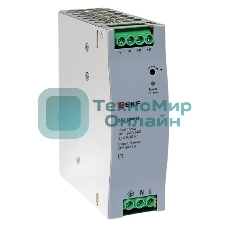 Блок питания на дин рейку EKF DR-E-120W-24 120 вт,Uвх ~ 220 В AC, Uвых - 24 В DC постоянного тока