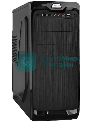 Компьютерный корпус Miditower ExeGate UN-604-UNS350 (ATX, БП UNS350 с вент. 12см, 2хUSB+2хUSB 3.0, аудио, черный)