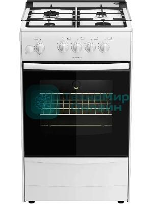 Плита газовая Darina 1B1 GM 441 008 W белый/черный, конфорок 4 шт, духовка 50 л, 50 см x 85 см x 51 см