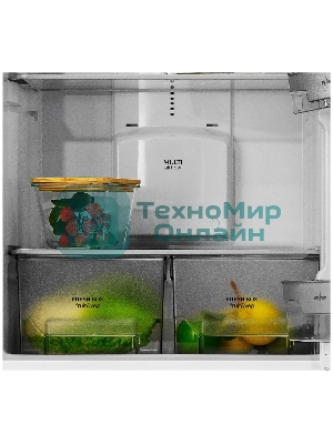 Холодильник BENOIT-344E серебристый металлопласт, с системой онлайн мониторинга двухкамерный 213/90л морозилка снизу, No Frost