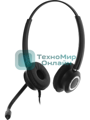 Гарнитура VT VT6200-D чёрный-серебристый, проводная, USB