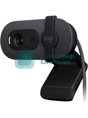 Веб-камера Logitech Webcam Brio 100, 1920x1080, GRAPHITE, защитная шторка