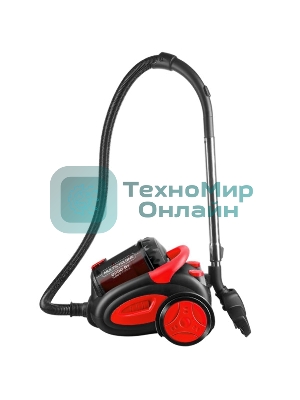 Пылесос Centek CT-2520 черный/красный, 400/2200 Вт, уборка сухая, пылесборник циклонный фильтр 2 л