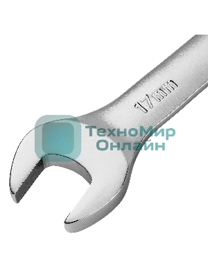 Набор ключей комбинированных трещоточных Denzel 6-17 мм, 6 шт., CrV, матовый хром