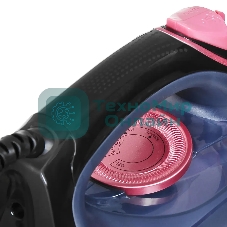 Утюг Hyundai H-SI01623 черный/розовый, 2400 Вт, 20 г/мин, 160 г/мин, 250 мл