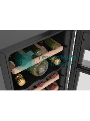 Винный шкаф ZÜGEL ZTWF182DX н/ж сталь, 46 л, 2 отсека, 18 бут.