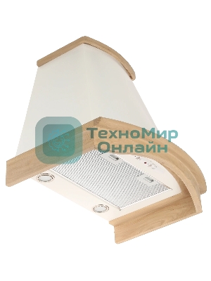 Вытяжка каминная Elikor Ротонда 60П-1000-П3Д бежевый, 60 см, 1000 куб. м/ч, 56 дБ