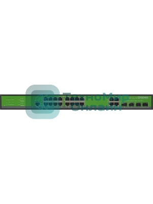 Коммутатор Digma DSW716G-4C-R, 16×1 Гбит/с + 4×1 Гбит/с Combo, управляемый