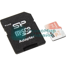 Флеш карта microSD 64Gb Silicon Power Superior A1 microSDXC Class 10 UHS-I U3 100/80 Mb/s (SD адаптер)