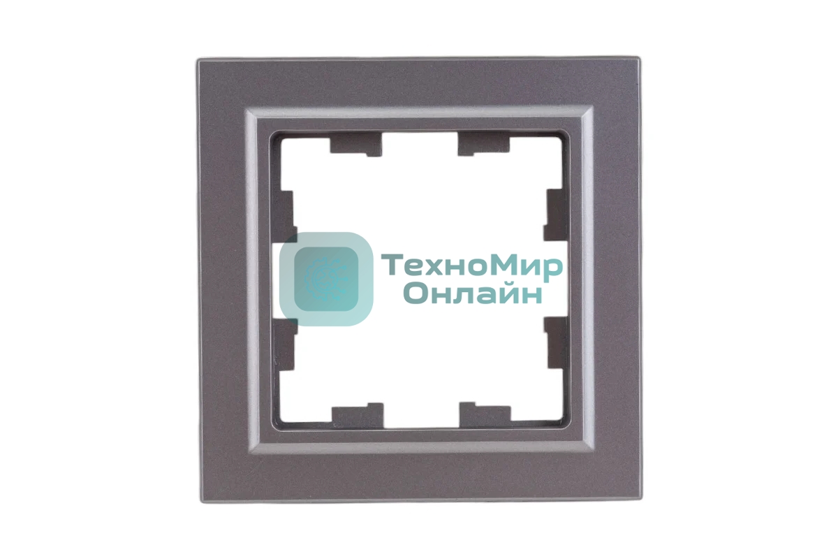 Рамка 1-мест. IEK BRITE РУ-1-БрС сталь