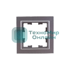 Рамка 1-мест. IEK BRITE РУ-1-БрС сталь