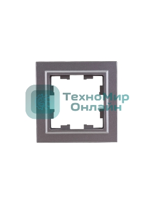 Рамка 1-мест. IEK BRITE РУ-1-БрС сталь