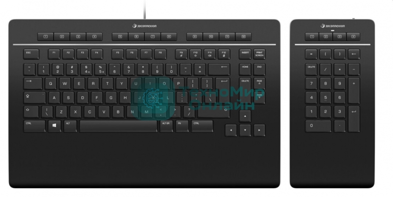 Клавиатура проводная 3Dconnexion 3DX-700092 Keyboard Pro with Numpad проводная USB черный