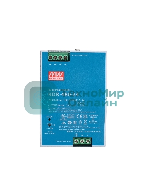 Блок питания AC-DC, 480Вт, вход 90-264V AC, 47-63Гц,127-370В DC, выход 24В,20A, рег. вых 24-28В, в кожухе на DIN-рейку