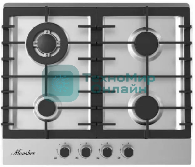 Газовая варочная панель Monsher MKFG 60 G-SFT серебристый
