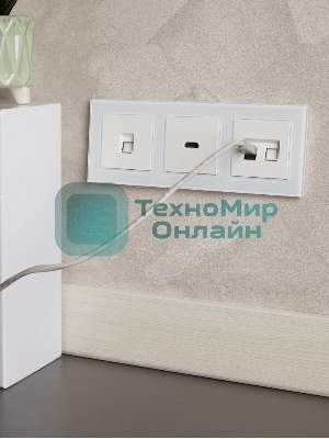 Рамка 3-местная IEK BRITE РУ-3-2-БрБ стекло белый