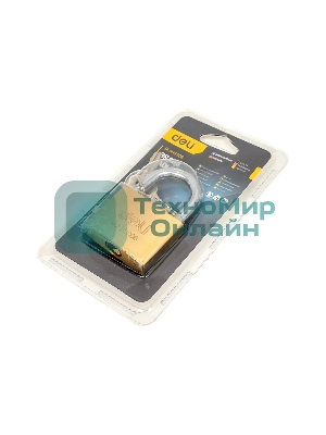 Замок навесной Deli DL508906 латунный, 50мм