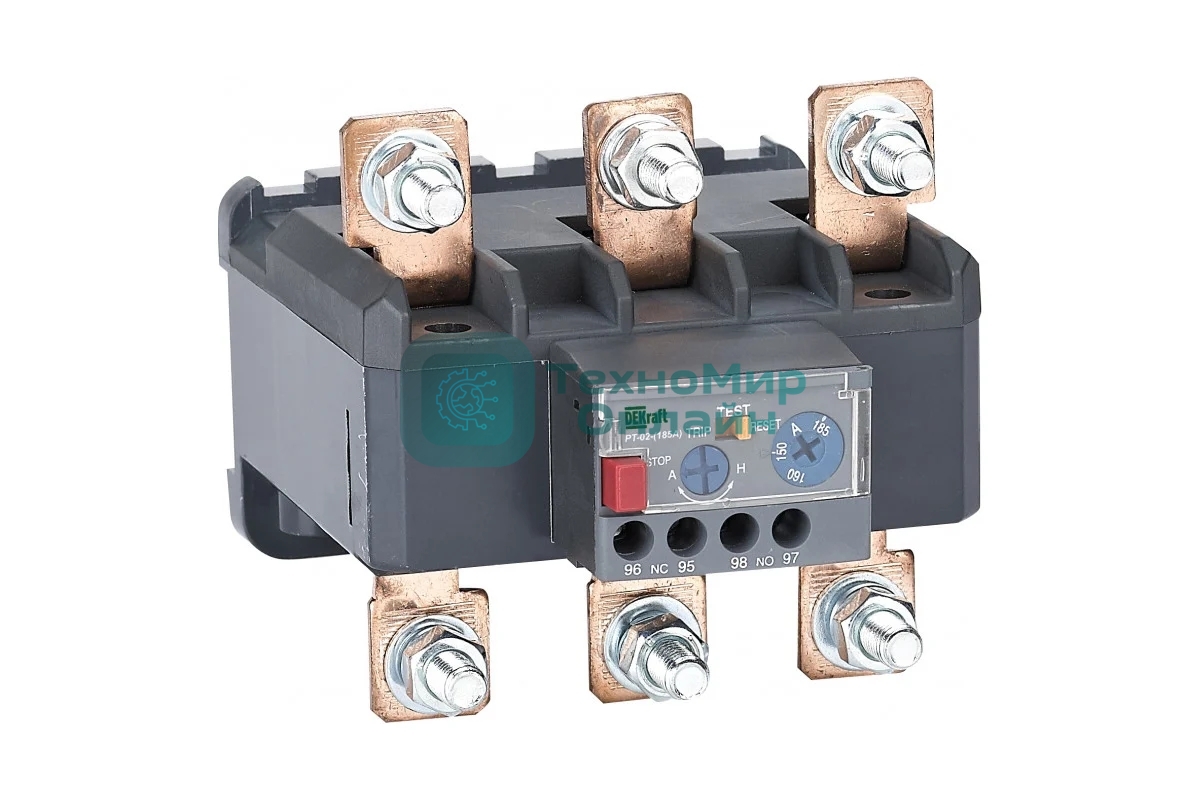 Реле тепловое для контакторов DEKraft 120А-185А 90А-115А РТ-02